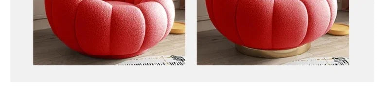 Lazy sofa that can be reclined or slept on, pumpkin sofa chair, small-sized lamb velvet fabric sofa, single sofa