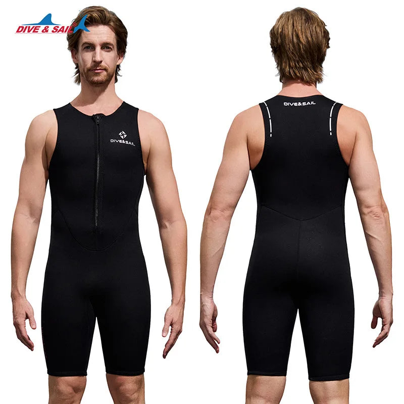 2MM Diving Pants Sunscreen Cold Proof Warm Men Women Neoprene Diving Vest Sleeveless Wetsuit Top Surfing Snorkeling