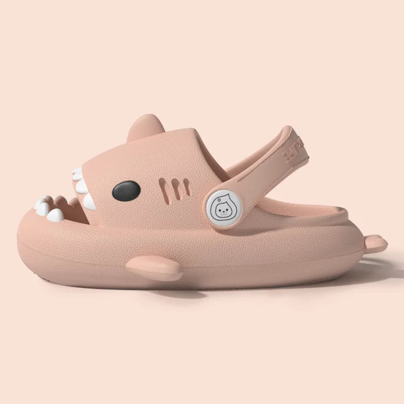 Children Sandals Kids Slippers Shoes Cartoon Shark Summer Boys Girls Baby Thick Soft Sole Non-slip