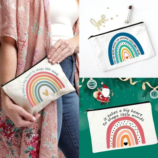 Teacher Travel Toiletry Organizer Makeup Bags Purse Pencil Pen Case School Pencil Case Stationery Supplies BagTeachers Gift - AIAZ