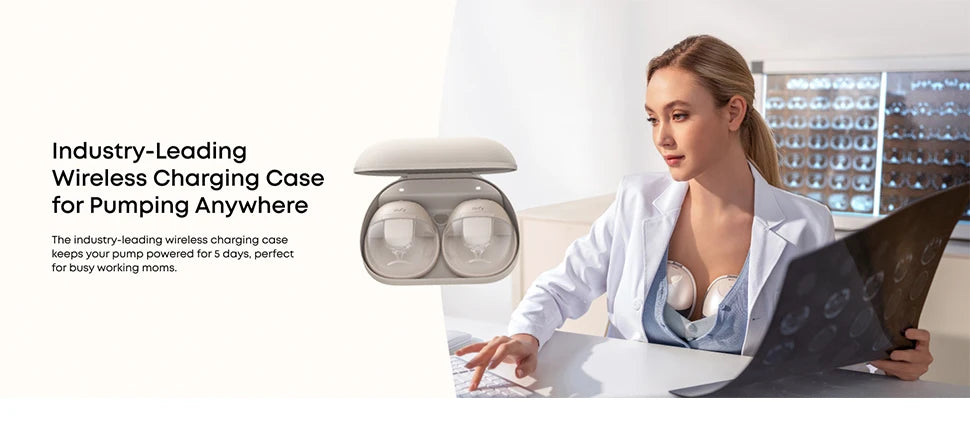 eufy Heated Wearable Breast Pump S1 Hands-Free Breast Pump Industry-Leading HeatFlow™ Tech App-Controlled for in-Bra Use