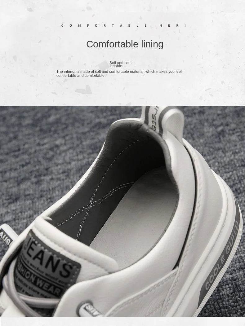 New Shoes for Men Comfortable Flat Men's Casual Shoes Outdoor Wild Men's Sneakers High End Fashion One Pedal Dress Shoes Male - AIAZ