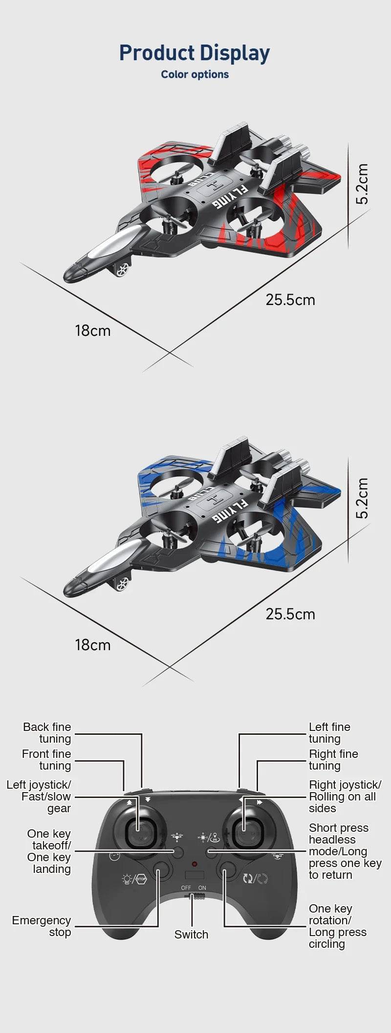 RC Aircraft EPP Foam Stunt Glider Electric Fighter Remote Control Airplane Fall Resistant Plane Toys for Boys Kids CZ01 CZ63 - AIAZ