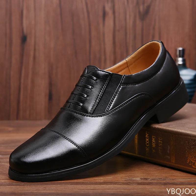 Men Dress Shoes Luxury Brand Business Leather Shoes for Mens Comfortable Pointed Social Shoe Male Sports Casual Footwear - AIAZ