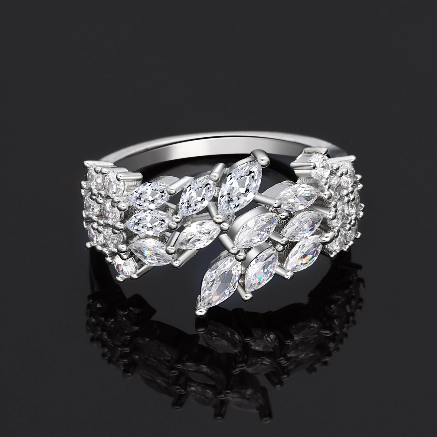 Nigeria Bridal Zirconia For Women Party Luxury Dubai Necklace Bracelet Earringa Rings CZ Crystal Wedding Jewelry Sets