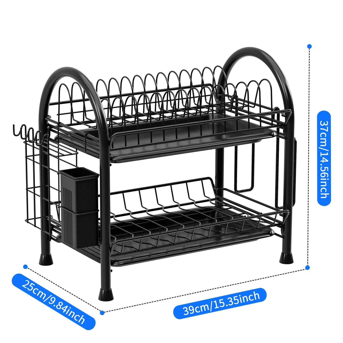 Kitchen Dish Storage Rack Countertop Water Filter Drying Bowl Basket Chopsticks Plate Storage Drain Bowl Shelf