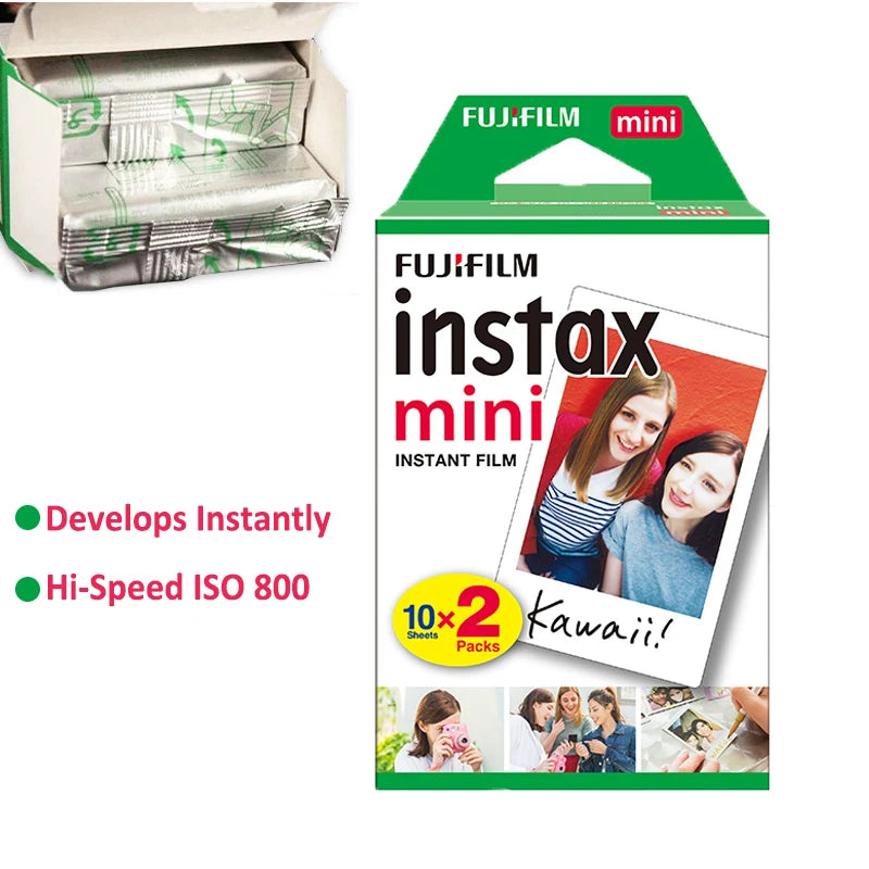 Fujifilm Instax Mini Film White 10 20 40 60 80 100 Sheets For FUJI Instant Photo Camera Mini 12/11 Mini 9 8 7 70 90 Film Camera