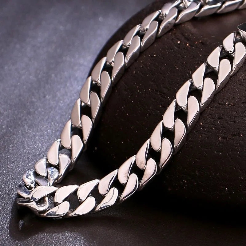 Factory Price 100% S925 Sterling Silver Miami Hiphop Cuban Trend Clavicle Chain Necklace for Man Women Boyfriends Jewelry