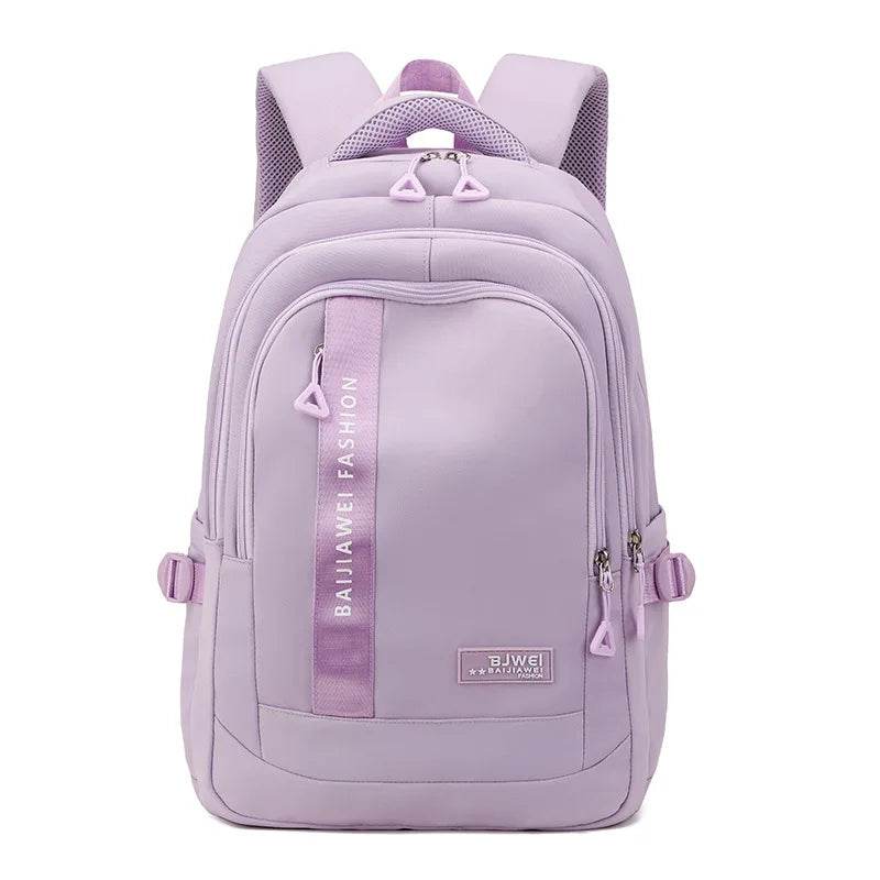 BAIJIAWEI brand college and high school student school backpacks Nylon orthopedic school bags reduces the burden girls schoolbag - AIAZ
