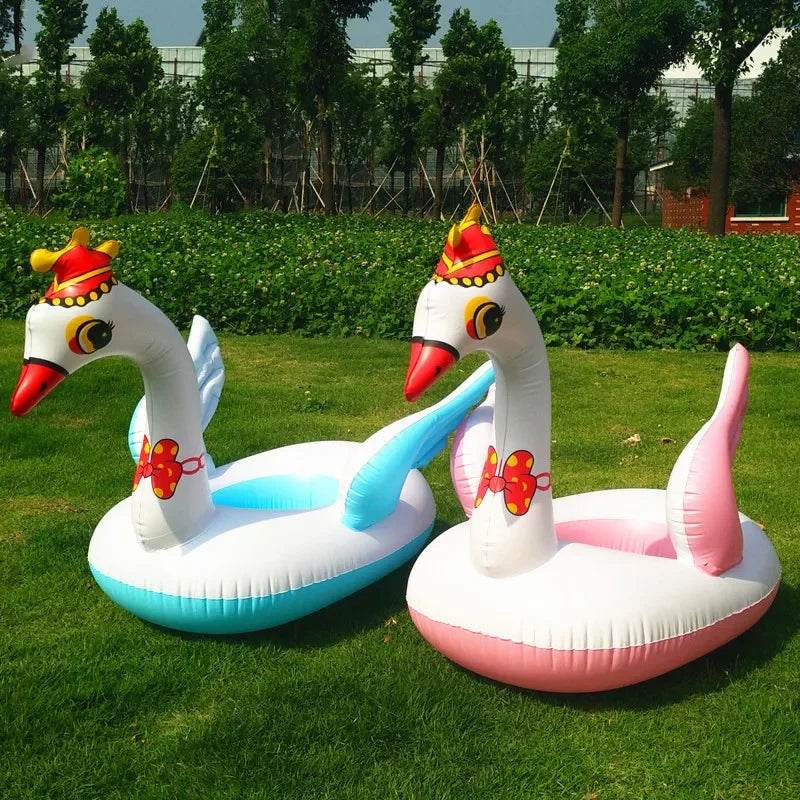 Baby Kids Swimming Floats Cartoon Ring Safety Swimming Ring Inflatable Swim Float Seat Boat Water Fun Pool Toy Gift for Baby Kid - AIAZ