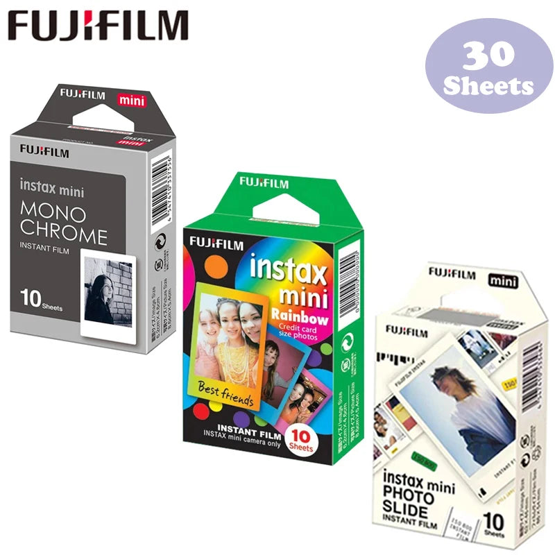 Origin Fujifilm Instax Mini Film Paper 10-60 Sheets for Fujifilm Instax Film Camera Instax Mini 12 11 9 40 41 SE Link Liplay EVO