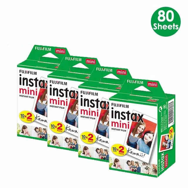 Fujifilm Instax Mini Film White 10 20 40 60 80 100 Sheets For FUJI Instant Photo Camera Mini 12/11 Mini 9 8 7 70 90 Film Camera