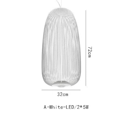 Replica Foscarini Spokes 1/2 Suspesnsion White Pendant Lamp Dining room Bar Kitchen Island Birdcage Light Italian Designer Lamp