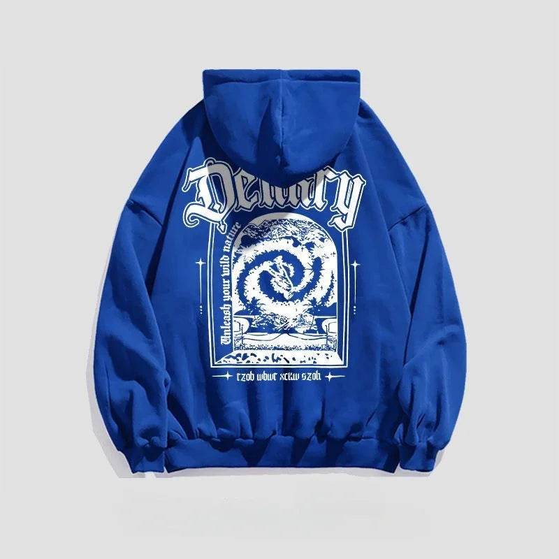 Male Hoodie Harajuku Fashion Loose Autumn New In Men's Hooded Sweatshirt Funny Cheap Streetwear High Quality Pastel Color Cotton - AIAZ