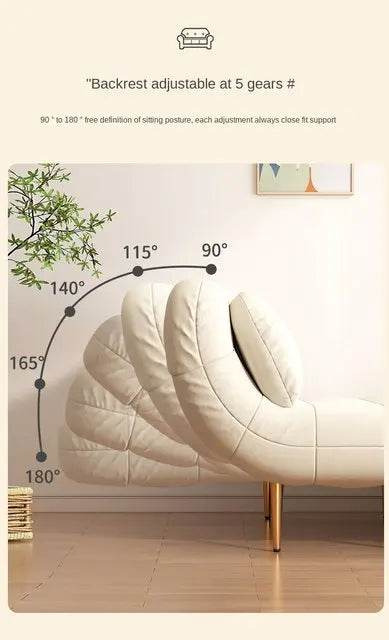 Folding Sofa Bed Dual Use Single Small Unit Balcony Living Room Multi Functional Clouding Stretching Relaxing Sofa Two Seat