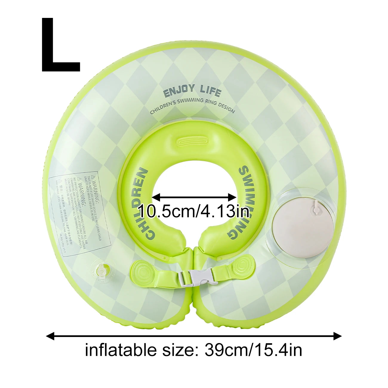 1PC Thick inflatable pump neck ring, colorful and interesting neck ring, suitable for water safety