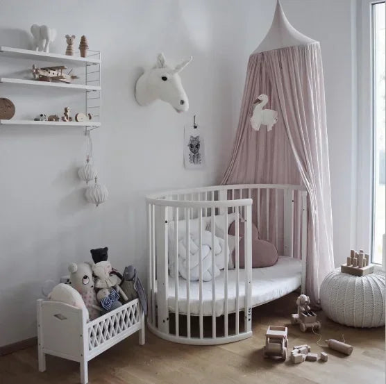 Nordic Multi-functional Height Adjustable Wooden Baby Cribs Kid Bed
