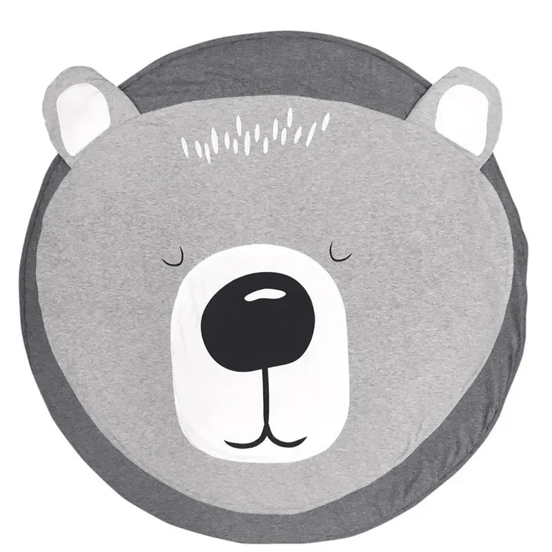 Cartoon Animals Baby Play Mats Pad Toddler Kids Crawling Blanket Round Carpet Rug Toys Mat For Children Room Decor Photo Props
