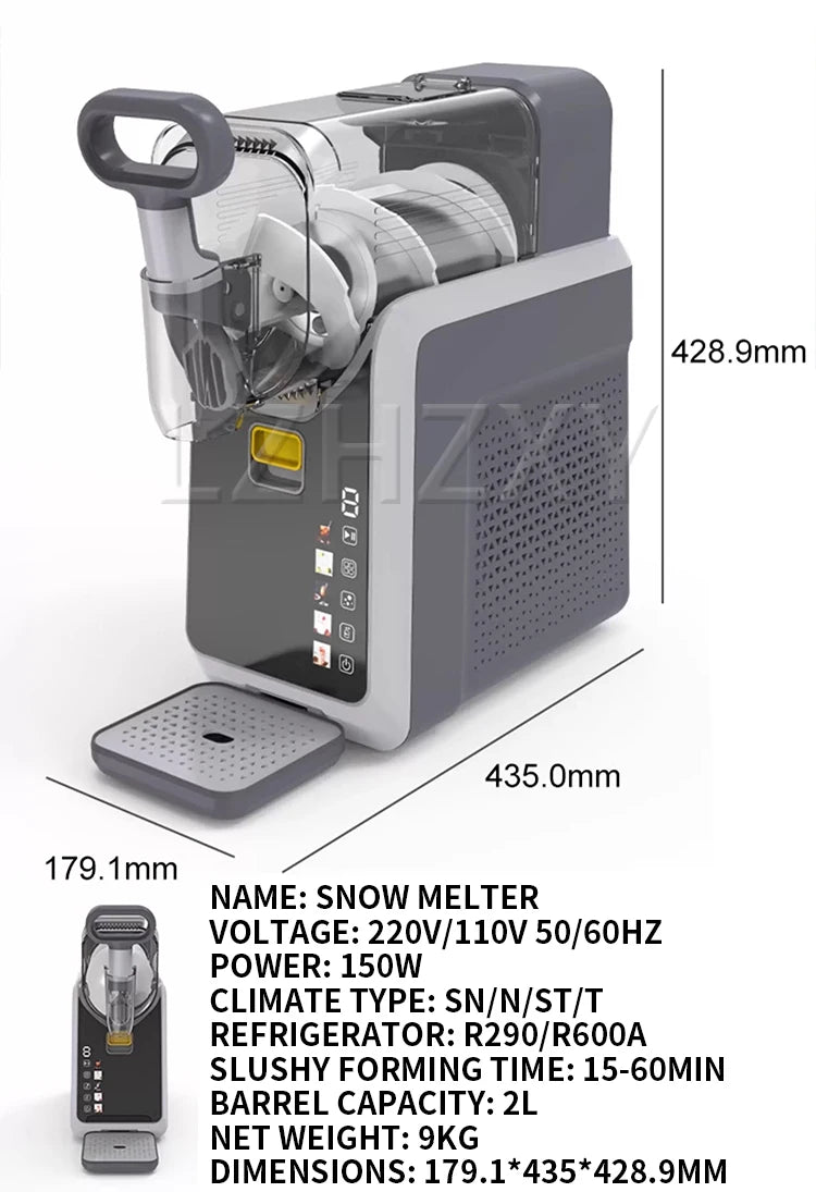 Snow melting machine Small household cold drink slush machine smoothie beverage machine milkshake machine shaved ice machine ful