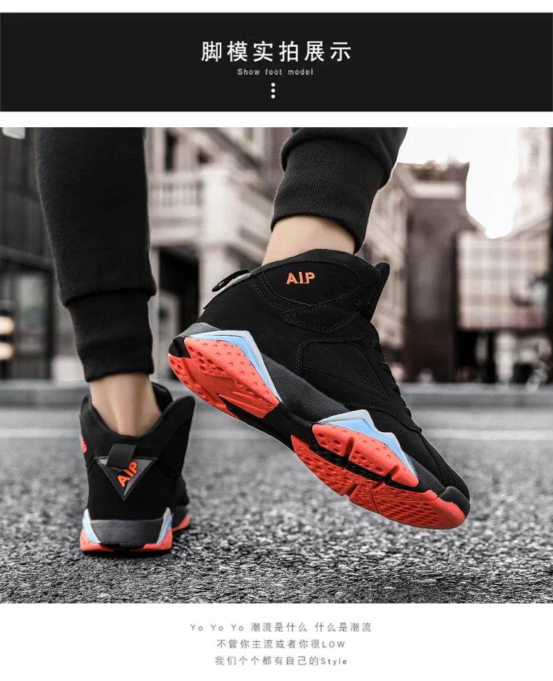 Men Basketball Shoes Fashion Non-slip Mens Casual Sneakers Man Sports High Quality Outdoor Jogging Shoes Boys Athletic Wear Traf - AIAZ