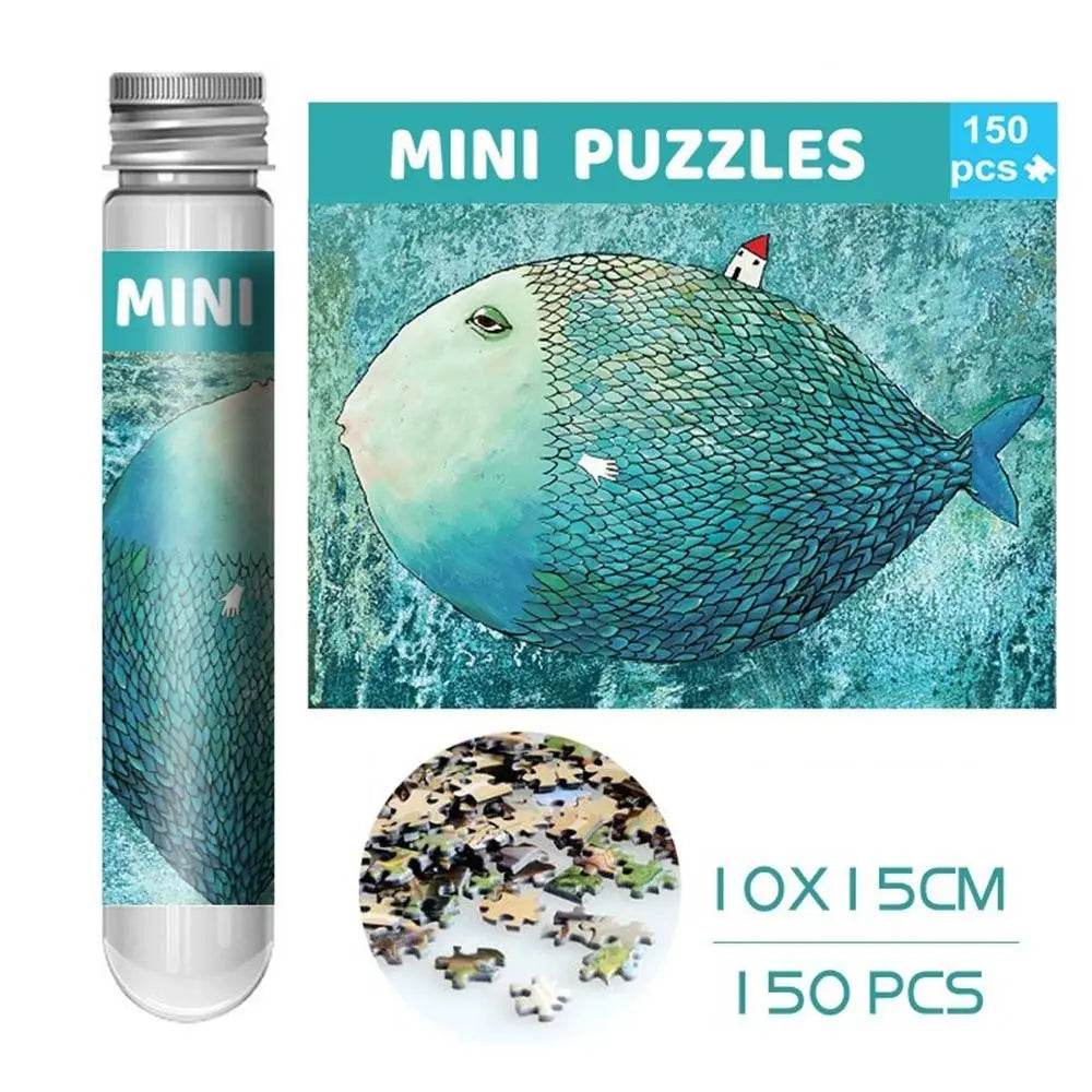 150PCS/Set Oil Painting Jigsaw Puzzles Mini Test Tube Oil Painting Jigsaw Gifts Family Educational Toys Adult Children - AIAZ