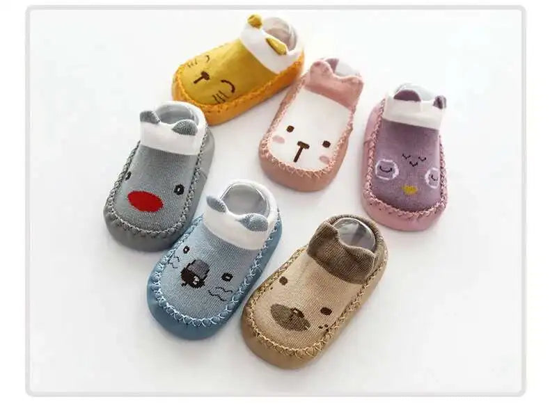 1 Pair Fashion Cute Baby Socks With Rubber Soles Infant Spring Autumn Winter Children Floor Socks Shoes Anti Slip Soft Sole Sock