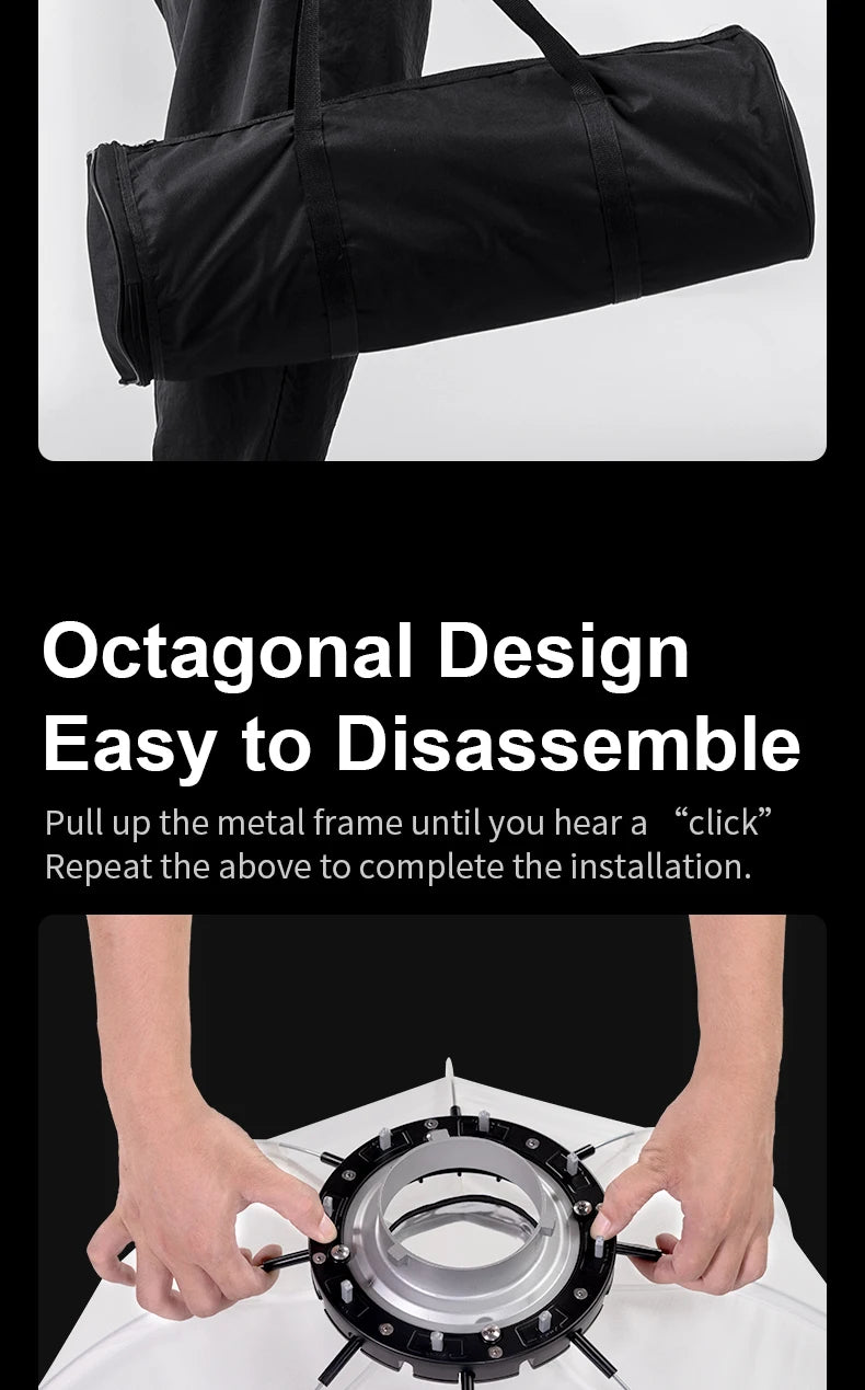 Selens 70cm 90cm 110cm Reverse Octagonal Softbox Photo Studio Kits Bowens Mount Octagon Umbrella Softbox Photography Accessories