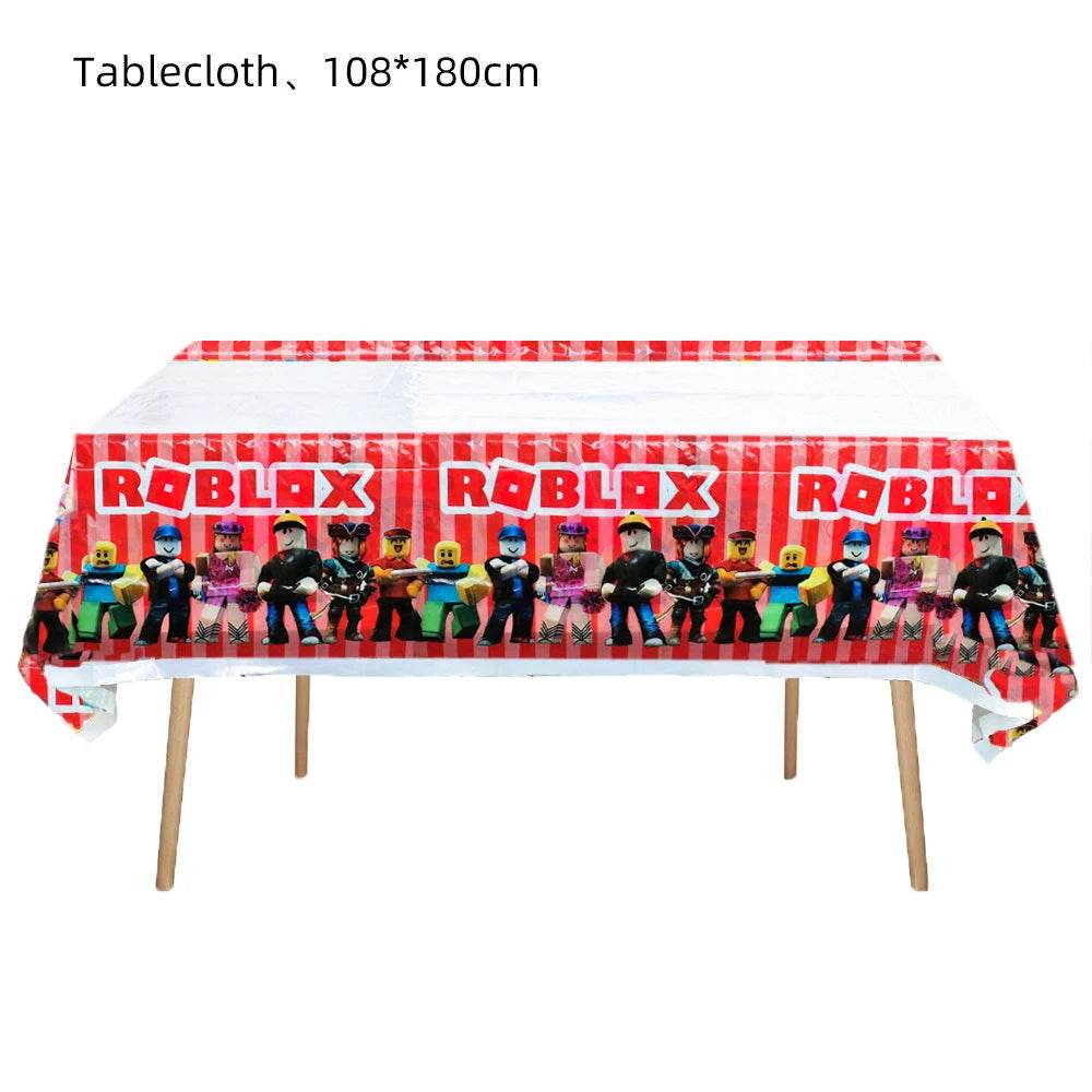 Hot Roblox Birthday Party Decor Game Balloons Disposable Tableware Backdrop For Kids Boy Party Supplies Baby Shower Toy Gifts - AIAZ