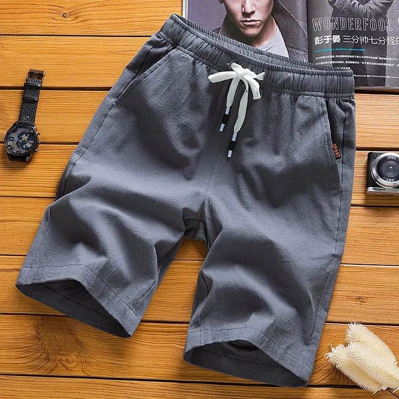 2025 Summer New Men's Fashion Leisure Brand Shorts Outdoor Sports Running Gym Fitness Training Loose Large Straight Shorts - AIAZ