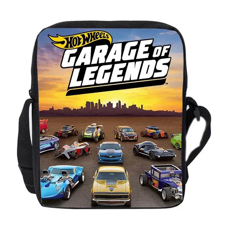 Hot Wheels Let's Race Print Backpack 3pcs Set Boys Girl Child School Bookbag Large Capacity Student Backpack Back to School Gift - AIAZ