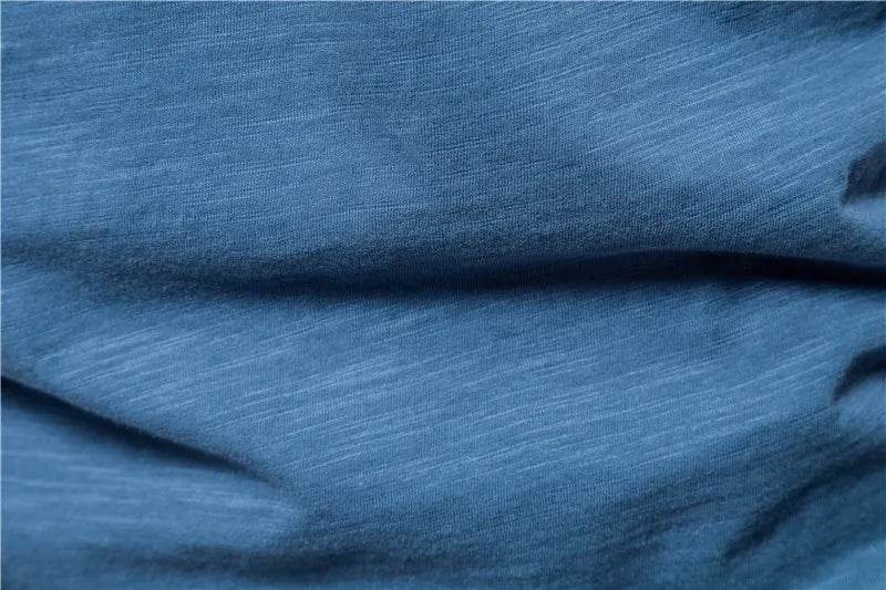 Men's T Shirt Pure Color Round Collar Short Sleeved Tops Tees High Quality Cotton Men T-Shirt Fashion Slim Man T Shirt For Men - AIAZ