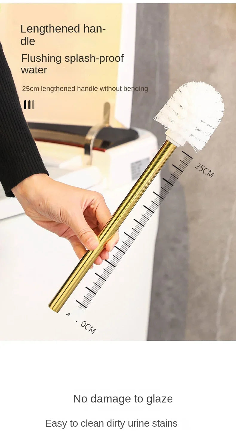Nordic Ceramic Base Imitation Marble Toilet Brush and Holder Household Bathroom Toilet GapCleaning Supplies Bathroom Accessories