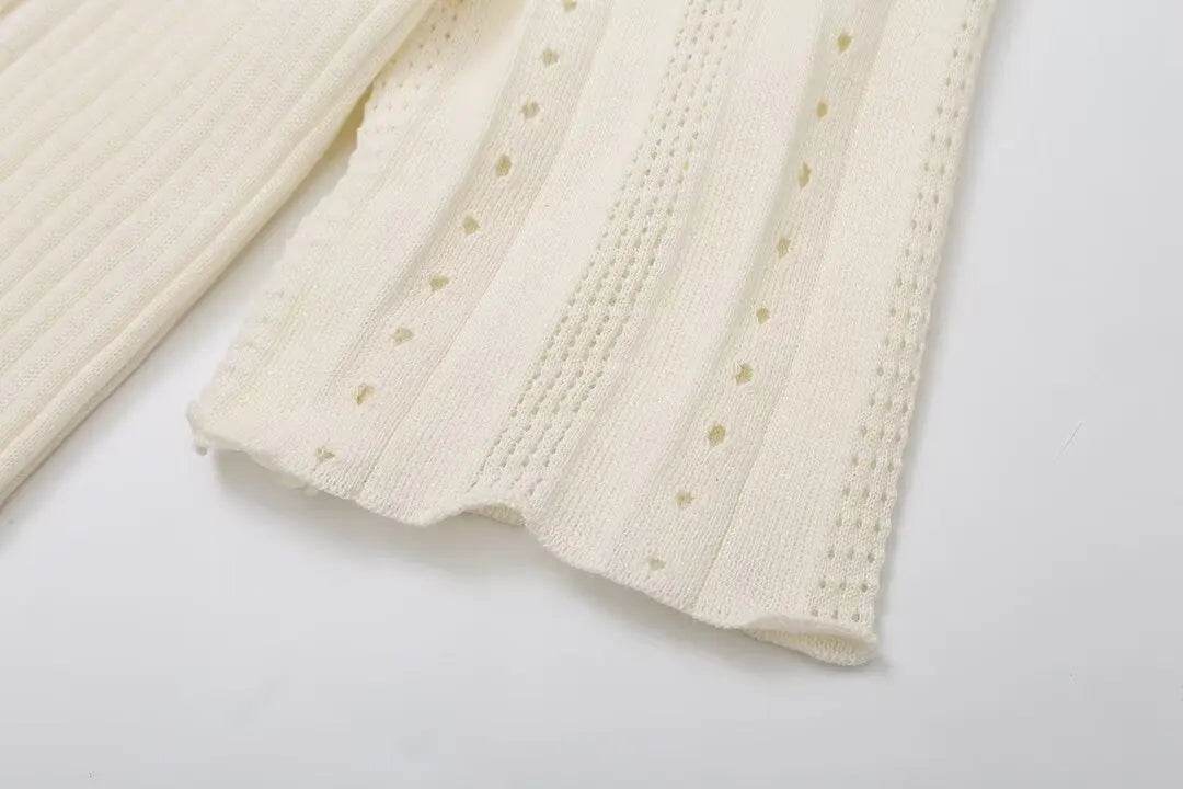 Elegant Knit Dress For Women White Slim O-neck Single Breasted Short Sleeve Long Dresses Female 2025 Spring Fashion Lady Robe - AIAZ