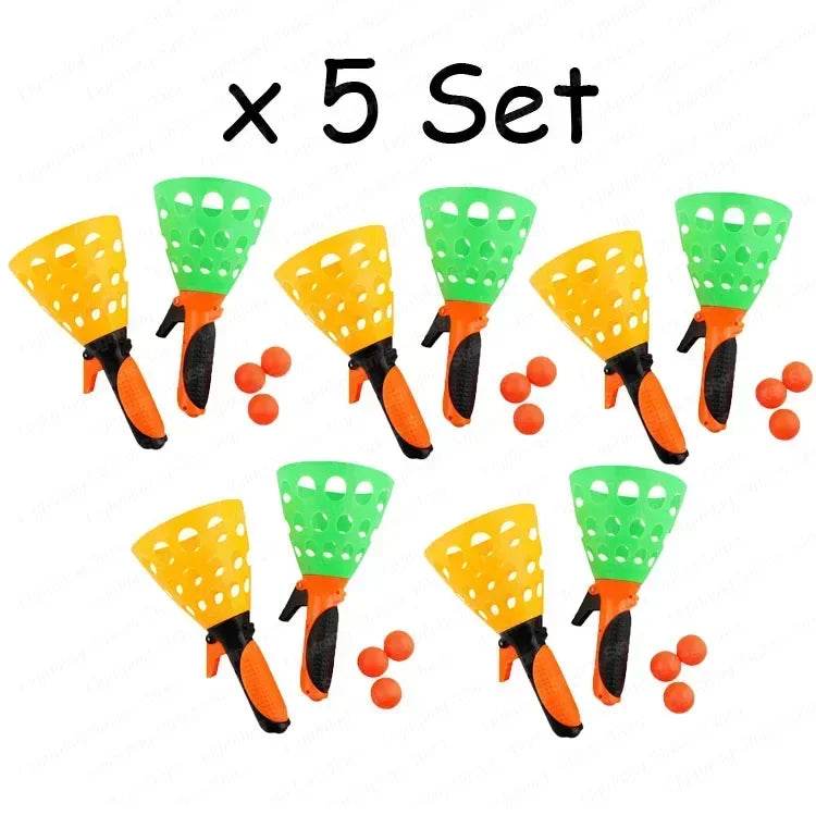 Hot Fun Ball and Cup Toy Set Ball Game with 2 Catch Launcher Baskets and 3 Balls Summer Beach Birthday Party Favors Gifts Toys - AIAZ