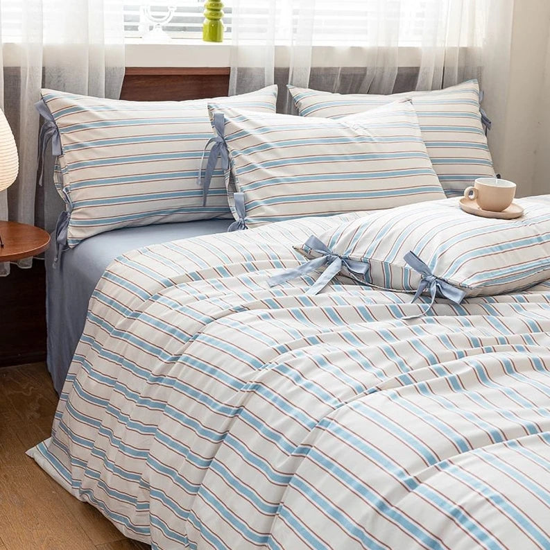 100% Cotton Bedding Set Flower Style Duvet Cover with Pillow Case Single Bedding Set Skincare Sheet Set