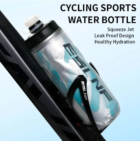 610ML Cycling Keep Cold Water Bottle MTB Road bike Portable Cup Lightweight Outdoor Cycling Water bottle Bike Accessory
