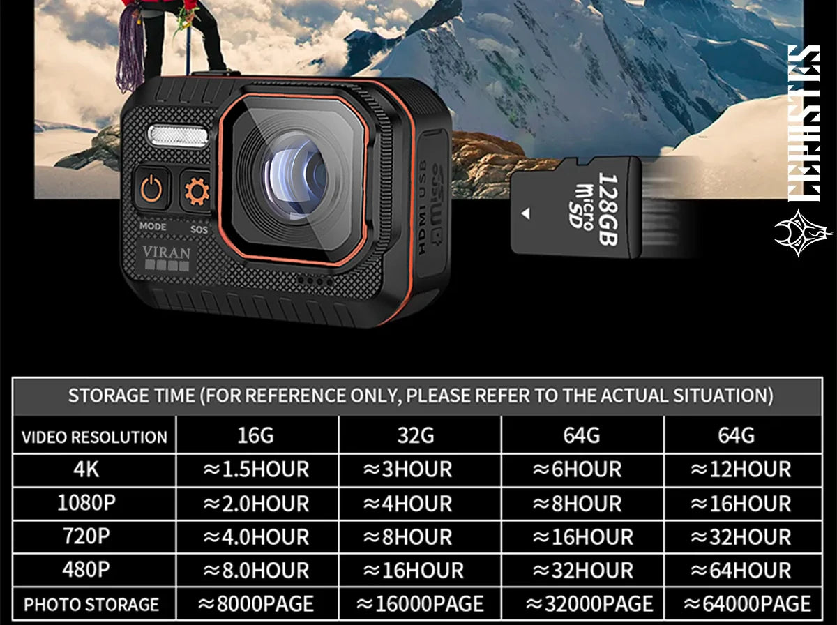 4K Action Camera 4K60FPS With Remote Control Screen Waterproof Sport Camera drive recorder Sports Camera Helmet Action Cam