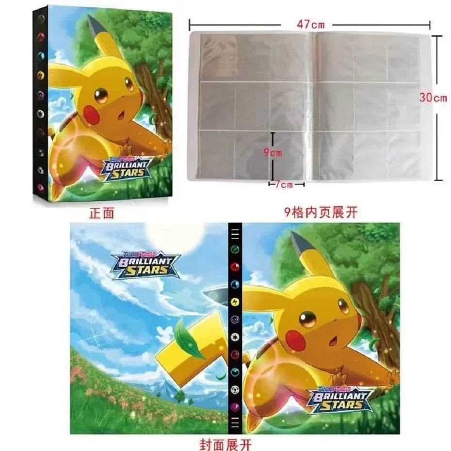 2025 New 9-Pocket Page 432Pcs Holder Album Toys Collections Pokemones Cards Album Book Top Loaded List Toys Gift for Children - AIAZ
