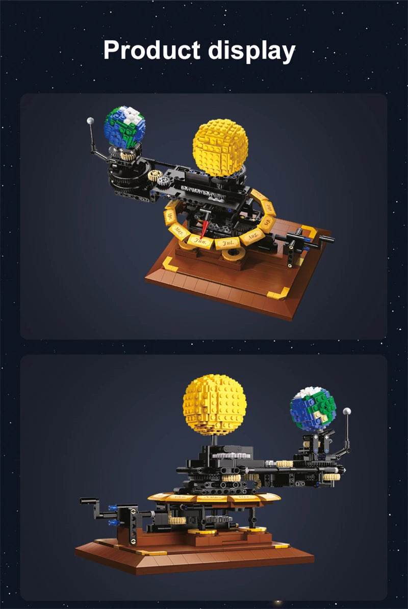 Cada 865PCS City Solar System Earth and Sun Clock Building Blocks Science Experiment Education Bricks Toys Boys Gifts - AIAZ