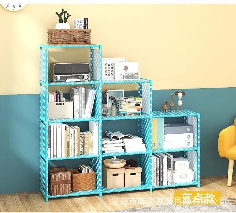 Floor To Ceiling Household Simple Bookshelf, Desktop Storage Shelf, Simple Children's Bookshelf, Multi-layer Miscellaneous Shelf