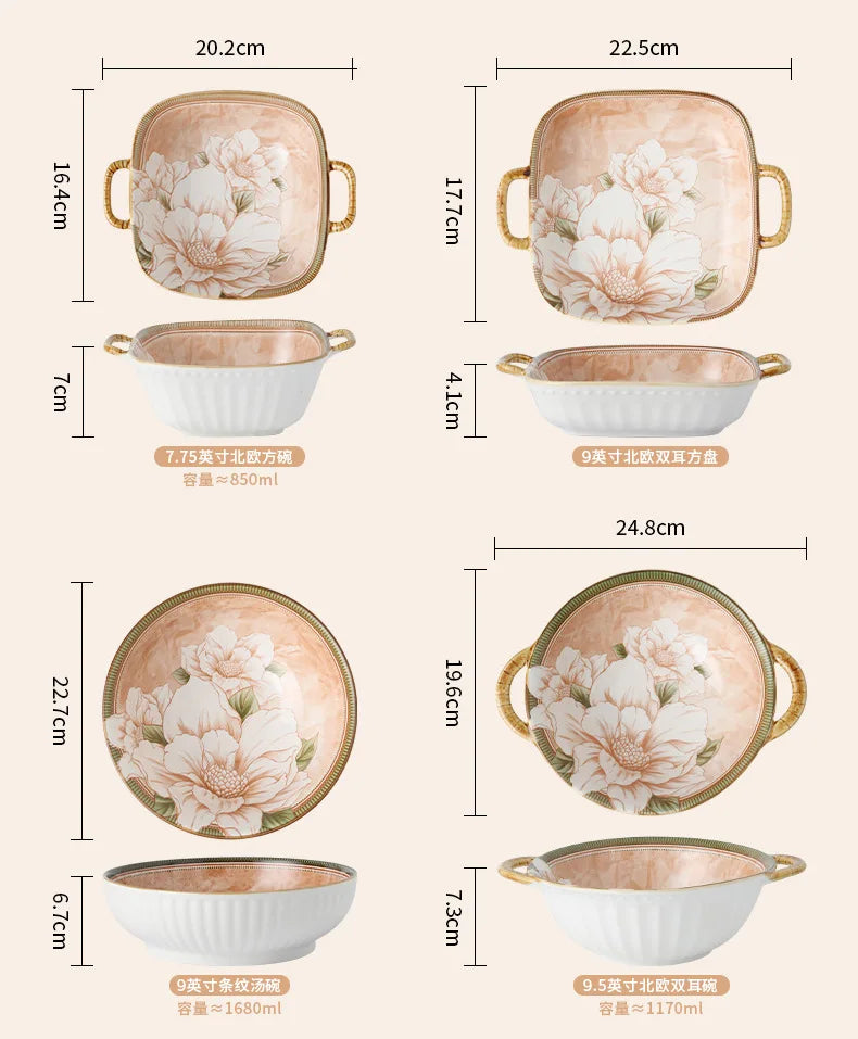 High-quality Ceramic Spoons Wholesale Combinations Household Gift Tableware Sets