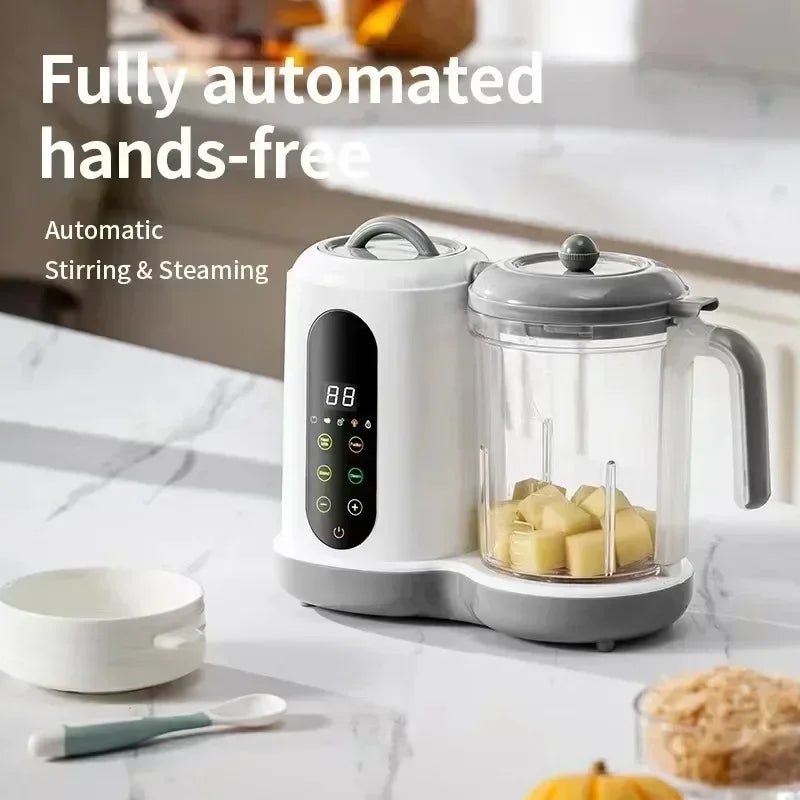 2024 Baby Food Maker One Step Baby Food Processor Steamer Puree Blender Auto Cooking & Grinding Touch Screen Control White