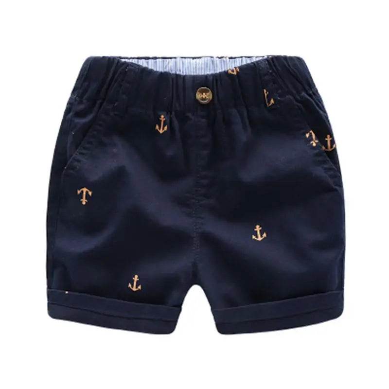 2-9 Years Children Shorts Toddler Kids Short Pant Summer Cotton Anchor Boys Beach Shorts Leisure Capris Baby Clothing KF553 - AIAZ