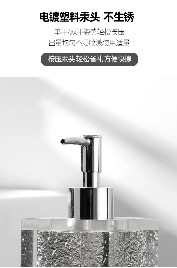 Resin Hand Sanitizer Dispenser Bathroom Dispensador Jabon Y Shampoo Refillable Lotion Shower Gel Holder Portable Soap Bottle