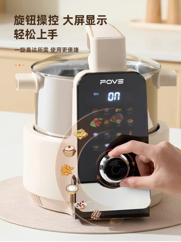 new Fully automatic intelligent cooking robot cooking artifact household multi-functional integrated automatic cooking pot