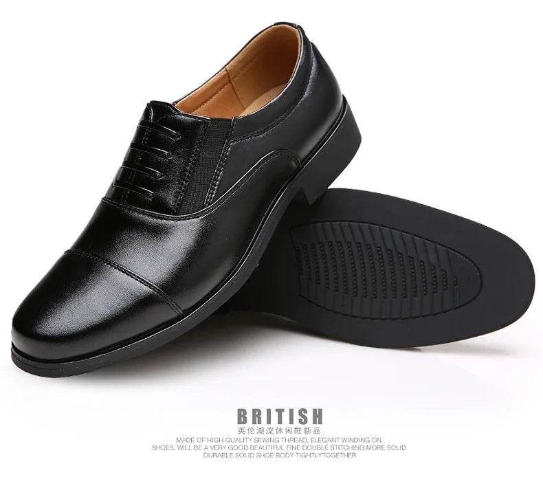 Men Dress Shoes Luxury Brand Business Leather Shoes for Mens Comfortable Pointed Social Shoe Male Sports Casual Footwear - AIAZ