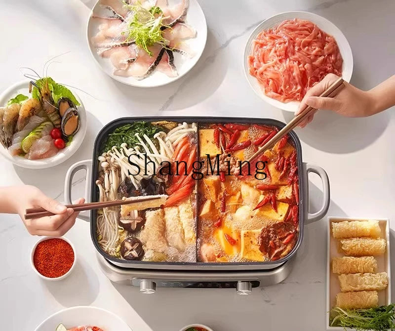 ZYY household multi-functional sub-control split pan frying electric cooking pan mandarin duck pan
