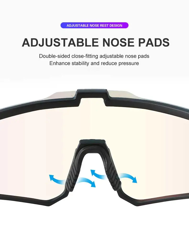 INBIKE Photochromic Cycling Sunglasses Professional Road Bike Riding Glasses for Men Bicycle Windproof Sand Goggles Bike Eyewear