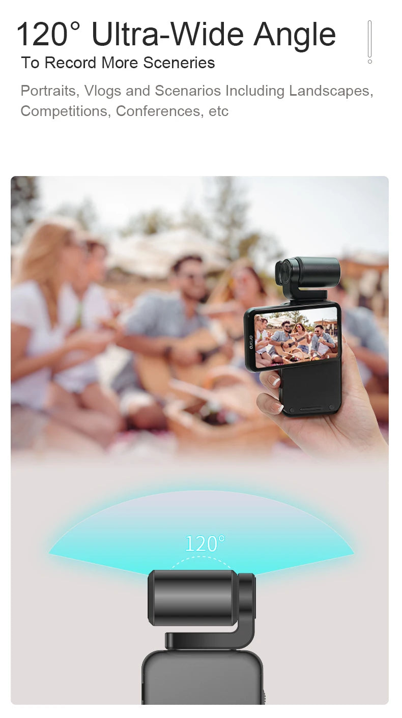 Ordro M3 Pocket Camera Digital Camcorder 5K 30FPS Image Stabilization Built-in Big Size Screen Handy Cam  Travel Vlog Cameras