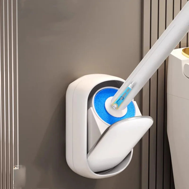 Toilet Brush Disposable Wallmounted Toilet Cleaner Replacement Head Long Handle Cleaning Tool Brush WC Kit Bathroom Accessory